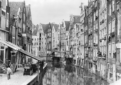 Achterburgwal, Amsterdam, frühes 20. Jahrhundert von French Photographer